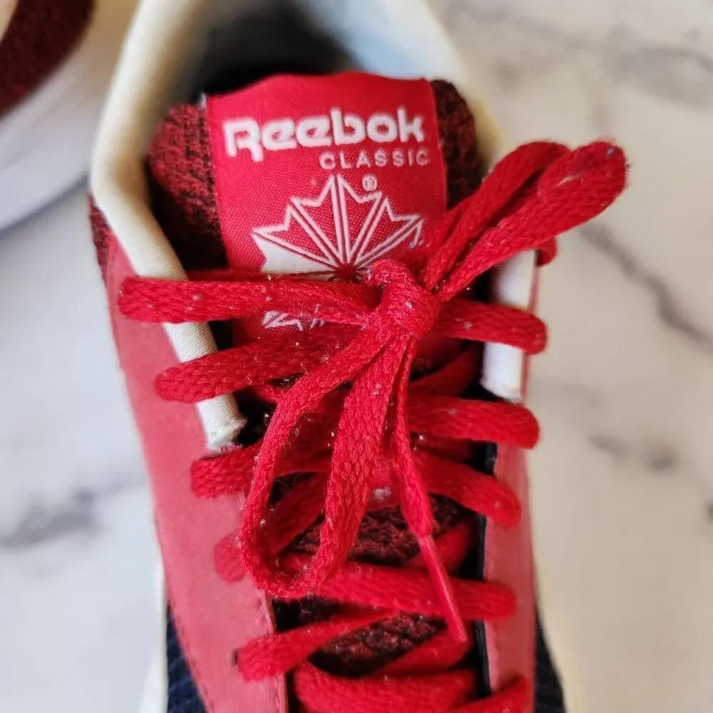Reebok royal EC ride US junior running shoe size 7 red white blue lace up athlet
